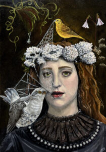 The May Anointing Oils on Board for Rites of May the Beltane Exhibition with Inverarity Gallery